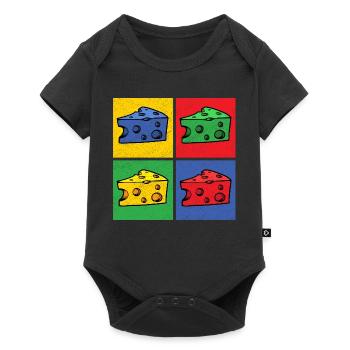 Cheese Pop Art Popart Cheese Piece Cheese Corner - Baby Premium short-sleeve bodysuit - black - Front