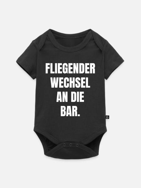 Fliegender Wechsel an die Bar! - Baby Premium Kurzarmbody - Schwarz