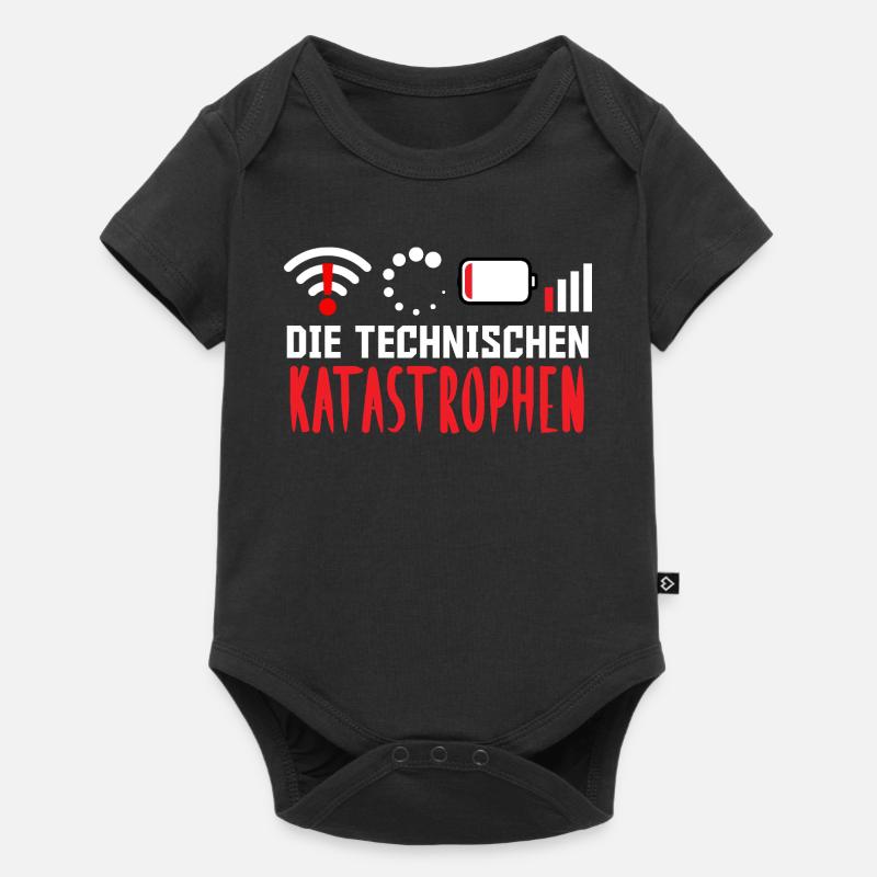 Nerd Computer THE TECHNICAL CATASTROPHES FUNNY - Baby Premium short-sleeve bodysuit - black