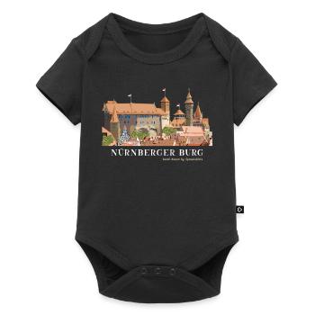 Nuremberg Castle Hand Drawing - Baby Premium short-sleeve bodysuit - black - Front