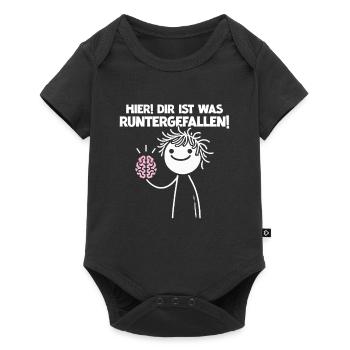 Here you fell down something sarcastic - Baby Premium short-sleeve bodysuit - black - Front