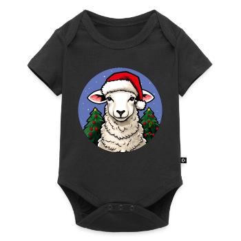 Noël des moutons - Body à manches courtes Premium Bébé - noir - Devant