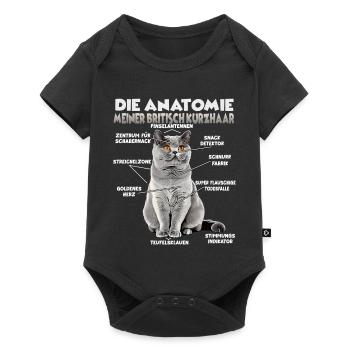 Cadeau britannique à poil court pour l’amoureux des chats - Body à manches courtes Premium Bébé - noir - Devant