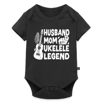 Hawaiian Ukulele Uke Wife Mom - Baby Premium Kurzarmbody - Schwarz - Vorne