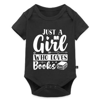 Just a girl who loves books - Baby Premium short-sleeve bodysuit - black - Front