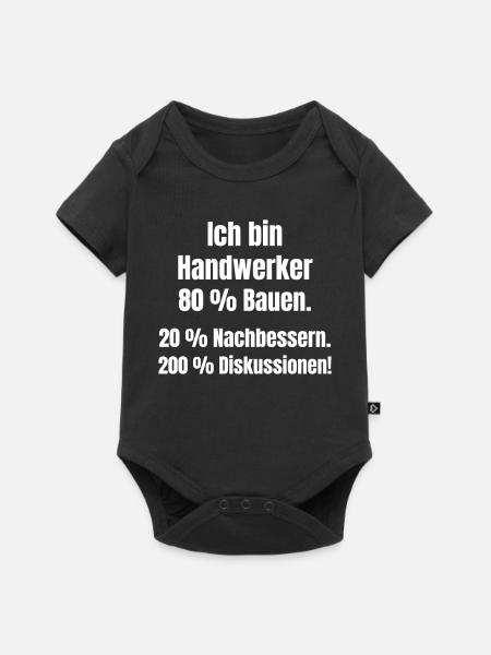 Ich bin Handwerker Spruch - Baby Premium Kurzarmbody - Schwarz
