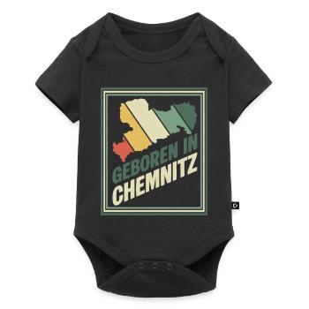 Born in Chemnitz Vintage Signet - Baby Premium short-sleeve bodysuit - black - Front