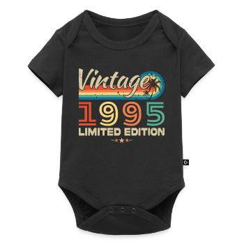 1995 Vintage Rétro Cadeau D'anniversaire - Body à manches courtes Premium Bébé - noir - Devant
