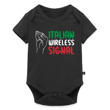 Signal sans fil italien Wi-Fi italien - Body à manches courtes Premium Bébé - noir - Devant