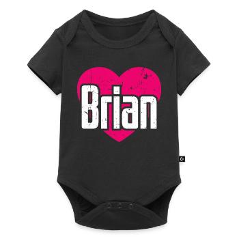 I Love Brian Pink Heart I Love Brian - Baby Premium short-sleeve bodysuit - black - Front