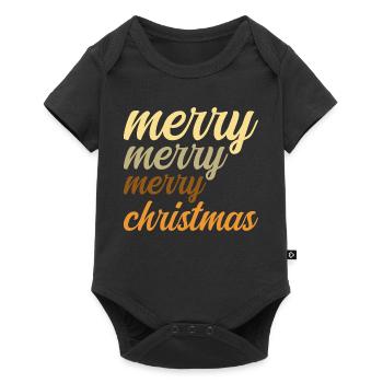 Frohe Weihnachten Originales Weihnachtsgeschenk Weihnachtsmagie - Baby Premium Kurzarmbody - Schwarz - Vorne