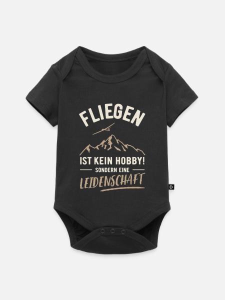Fliegen | Kein Hobby sondern Leidenschaft - Baby Premium Kurzarmbody - Schwarz
