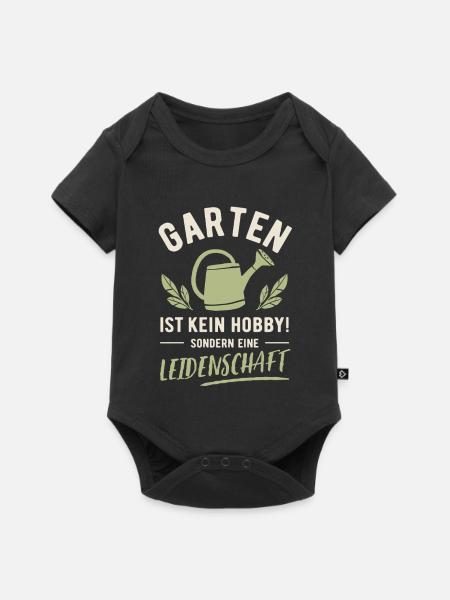 Garten | Kein Hobby sondern Leidenschaft - Baby Premium Kurzarmbody - Schwarz