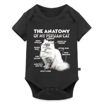 Persian Cats Gift for Cat Lover - Baby Premium short-sleeve bodysuit - black - Front