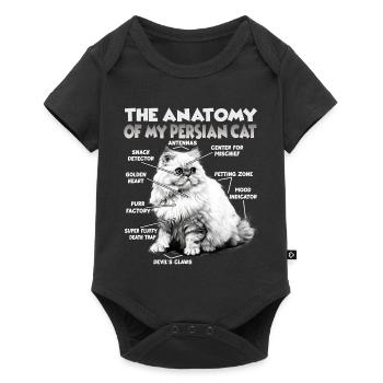 Motifs de chats mignons et de femmes Dit des chats - Body à manches courtes Premium Bébé - noir - Devant