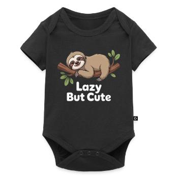 Paresseux mais mignon – Paresseux de Kawaii - Body à manches courtes Premium Bébé - noir - Devant