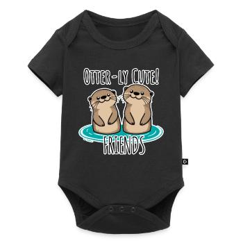 Otterly Cute! Lustiges Freundschafts-Teil für BFF - Baby Premium Kurzarmbody - Schwarz - Vorne