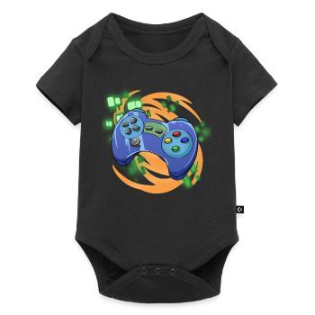 Spelare Spel - Baby Premium kortärmad bodysuit - svart - Fram
