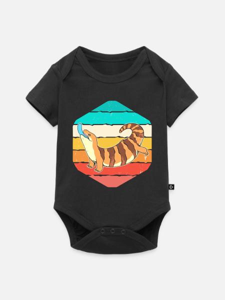 Eidechse - Baby Premium Kurzarmbody - Schwarz