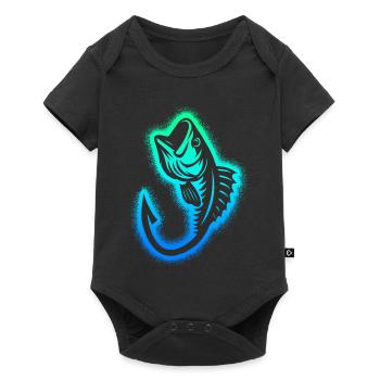 Pêche Pêcheurs Enfants Garçons Hommes Pêcheurs - Body à manches courtes Premium Bébé - noir - Devant
