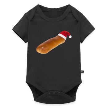 Rouleau de saucisses du Brabant Noël – chapeau Fierté du Brabant - Body à manches courtes Premium Bébé - noir - Devant