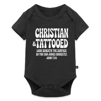 Christian & Tattooed John 7:24 Tee - Baby Premium short-sleeve bodysuit - black - Front