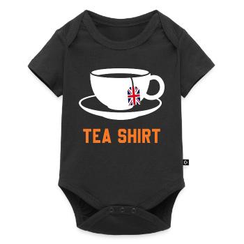 Tea Shirt – Calm Teacup Pun - Baby Premium short-sleeve bodysuit - black - Front