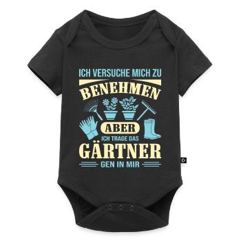 Horticulture Gardener Garden Gardening Sayings - Baby Premium short-sleeve bodysuit - black - Front