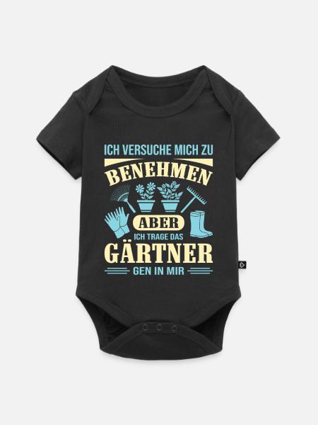 Gartenbau Gärtner Garten Gartenarbeit Sprüche - Baby Premium Kurzarmbody - Schwarz