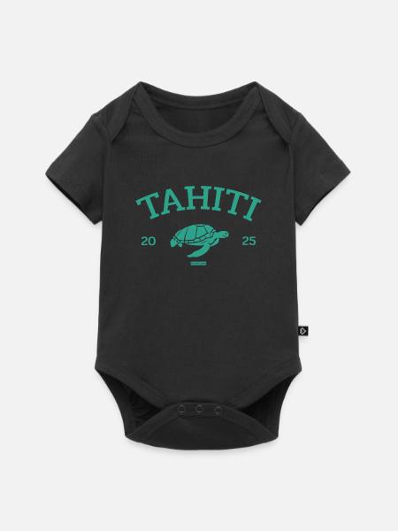 Tahiti - Turtle - French Polynesia - Schildkröte - Baby Premium Kurzarmbody - Schwarz