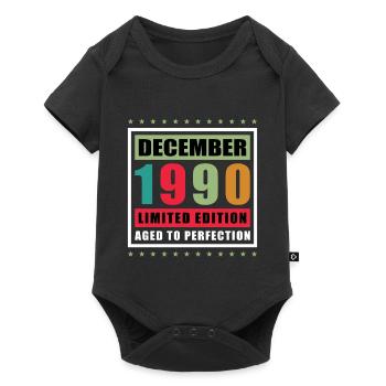 Rétro décembre 1990 - Don de 35 ans - Body à manches courtes Premium Bébé - noir - Devant