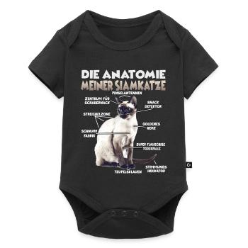 Idée de cadeau pour un propriétaire de chat pour chats siamois - Body à manches courtes Premium Bébé - noir - Devant