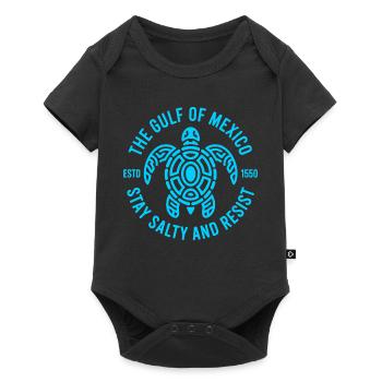 Gulf of Mexico Turtle Stay Salty and Resist - Baby Premium short-sleeve bodysuit - black - Front