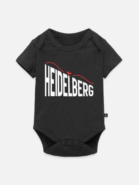 Heidelberg - Baby Premium Kurzarmbody - Schwarz