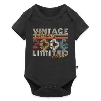 2006 Vintage Rétro Cadeau d’anniversaire - Body à manches courtes Premium Bébé - noir - Devant