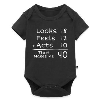 40 Years Humorous Anniversary | 40th Anniversair - Baby Premium short-sleeve bodysuit - black - Front