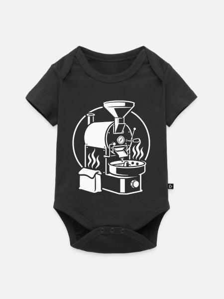 Rösterlinie Kunst-Kaffee-Skizze - Baby Premium Kurzarmbody - Schwarz
