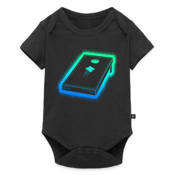 Joueurs de Cornhole Enfants Hommes Garçons Cornhole - Body à manches courtes Premium Bébé - noir - Devant