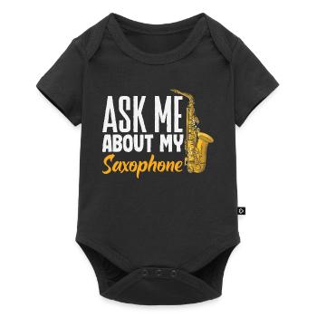 Jazz Ask Me About My Saxophone Lustiger - Body à manches courtes Premium Bébé - noir - Devant