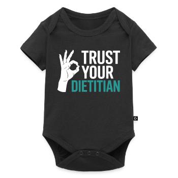 Registered Dietitian Certified Nutrition Counselor - Baby Premium short-sleeve bodysuit - black - Front
