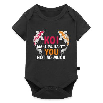 Koi Make Me Happy You Not So Much Humor Fan - Baby Premium short-sleeve bodysuit - black - Front