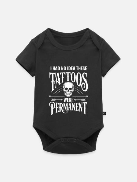 Tattoos sind nicht dauerhaft - Baby Premium Kurzarmbody - Schwarz