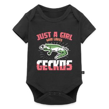 Ambiances Gecko : Juste une fille - Body à manches courtes Premium Bébé - noir - Devant