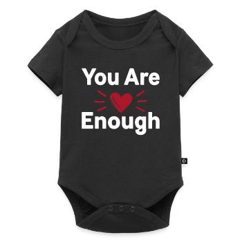 You Are Enough Self Love Statement - Baby Premium short-sleeve bodysuit - black - Front