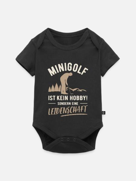 Minigolf | Kein Hobby sondern Leidenschaft - Baby Premium Kurzarmbody - Schwarz