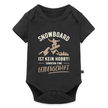 Snowboard | Not a hobby but a passion - Baby Premium short-sleeve bodysuit - black - Front