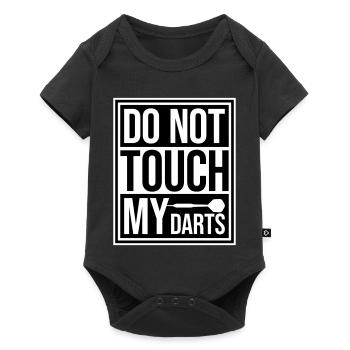 Do Not Touch My Darts Warning Darts Player Humor - Baby Premium short-sleeve bodysuit - black - Front