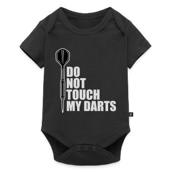 Do Not Touch My Darts Warning Darts Player Humor - Baby Premium short-sleeve bodysuit - black - Front