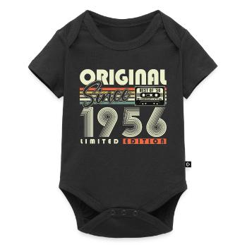 Original 1956 Vintage Vintage Anniversaire Rétro - Body à manches courtes Premium Bébé - noir - Devant