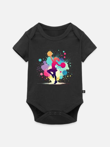 Cheerleader, Cheerleading, Cheer, Mädchen - Baby Premium Kurzarmbody - Schwarz